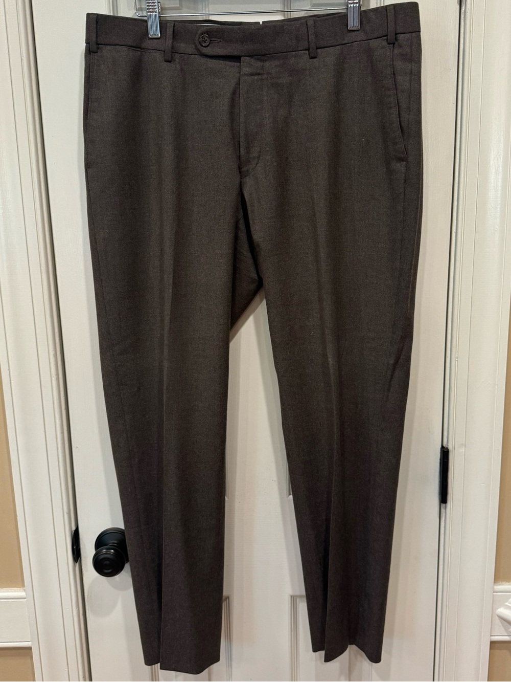 NEW Vitale Barberis Canonico Cashmere Wool Brown Suit Dress Pants Sz 36x29